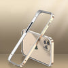 Cool Nude Sense Anti-fall iPhone Case - Silicone With Metal Frame - Gold