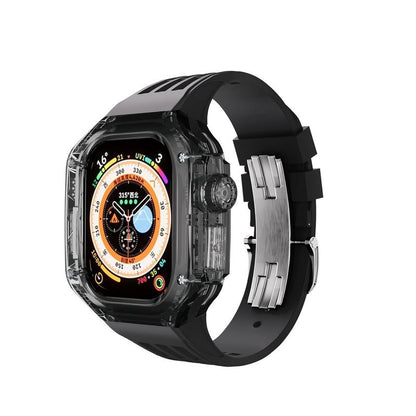 49mm Fluororubber Band Transparent Protective Case For Apple Watch