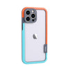 "Chubby" Breathable And Drop-resistant iPhone Case Frame - Orange & Blue (Lens all inclusive)