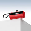 2-In-1 5000mAh Mini Portable Power Bank With Hidden Stand - Red
