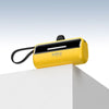 2-In-1 5000mAh Mini Portable Power Bank With Hidden Stand - Yellow
