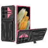 2-In-1 Card Holder Phone Case For Samsung Galaxy S24 Ultra - Pink