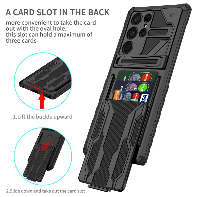 2-In-1 Card Holder Phone Case For Samsung Galaxy S24 Ultra