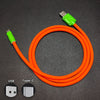 "Color Block Chubby" 120W Fast Charging Cable - Orange+Green