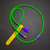 "Color Block Chubby" Specially Customized ChubbyCable - Green+Purple
