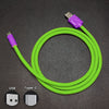 "Color Block Chubby" 120W Fast Charging Cable - Green+Purple