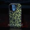 Embossed Series-Skull Banknote Silver Hot Stamping Full Cover Shockproof iPhone Case - T4