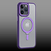 Transparent Magsafe Magnetic Fulcrum iPhone Case With Stand - Purple