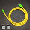 "Color Block Chubby" 120W Fast Charging Cable - Yellow+Green