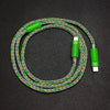 "Colorblock Chubby" Colorful Braided Fast Charging Cable - Colorful