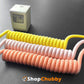 "Curly Chubby" Retractable Car Charge Cable