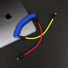 "Colorblock Chubby" New Spring Charge Cable - Blue+Yellow+Red
