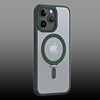 Transparent Magsafe Magnetic Fulcrum iPhone Case With Stand - Green