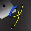 "Colorblock Chubby" New Spring Charge Cable - Blue+Yellow