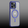 Transparente magnetische Fulcrum-iPhone-Hülle mit Ständer  - Blau
