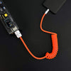 "Curly Chubby" Car-friendly Fast Charging Cable - Orange
