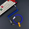 "Chubby" USB To Type C Spring Keyboard Cable - Blue