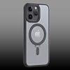 Transparente magnetische Fulcrum-iPhone-Hülle mit Ständer  - Schwarz