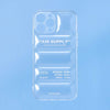 "Chubby" Transparente Handyhülle aus weichem Gummi - Transparent – ​​weiße Schriftart
