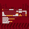 „Chubby Keycap“ Tastenkappen-Set für mechanische XDA-Tastaturen – Rot und Gelb  - Bildfarbe