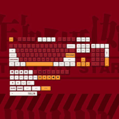 "Chubby Keycap" XDA Mechanical Keyboard Keycap Set - Red & Yellow