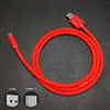 "Chubby" Solid Color Silicone Fast Charge Cable - Red