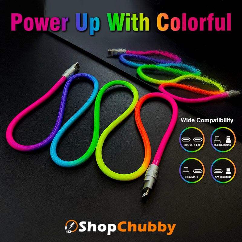 「Chubby Rainbow」 カラフルなChubby Cable 