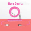 "Chubby" Custom Keyboard Charge Cable With Detachable Metal Aviator - Rose Quartz