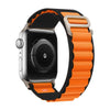 "Braided Multi-Color Band" Double Layer Band For Apple Watch - Orange & Black