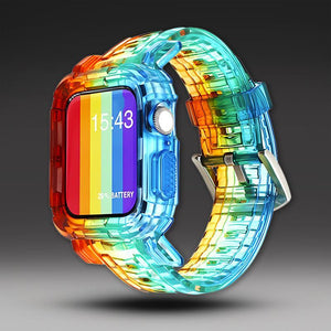"Crystal iWatch Strap" Buntes Uhrenarmband mit Farbverlauf