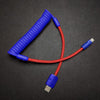"Colorblock Chubby" New Spring Charge Cable - Dark Blue+Red