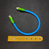 "Color Block Chubby"  Power Bank Friendly Cable - Blue+Green