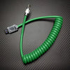 "Neon Chubby" Neon Glow Fast Charge Spring Cable with Gradient Illumination - Green