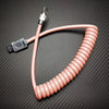 "Neon Chubby" Neon Glow Fast Charge Spring Cable with Gradient Illumination - Pink