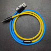 "ColorWeave Chubby" Vibrant Dual-Tone 100W Fast Charge Cable - Yellow+Blue