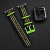 Colourful Striped Canvas Band for Apple Watch - Green