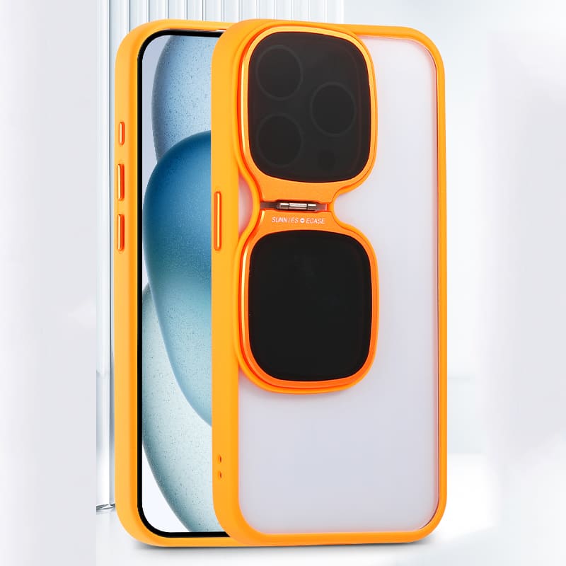 Cool Sunglasses Transparent Invisible Stand iPhone Case - Lens Fully Covered