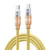 "Cyber" 100W Fast Charging Cable with Light - Gold