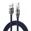"Cyber" 100W Fast Charging Cable with Light - Blue