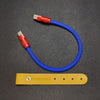 "Color Block Chubby"  Power Bank Friendly Cable - Dark Blue+Red
