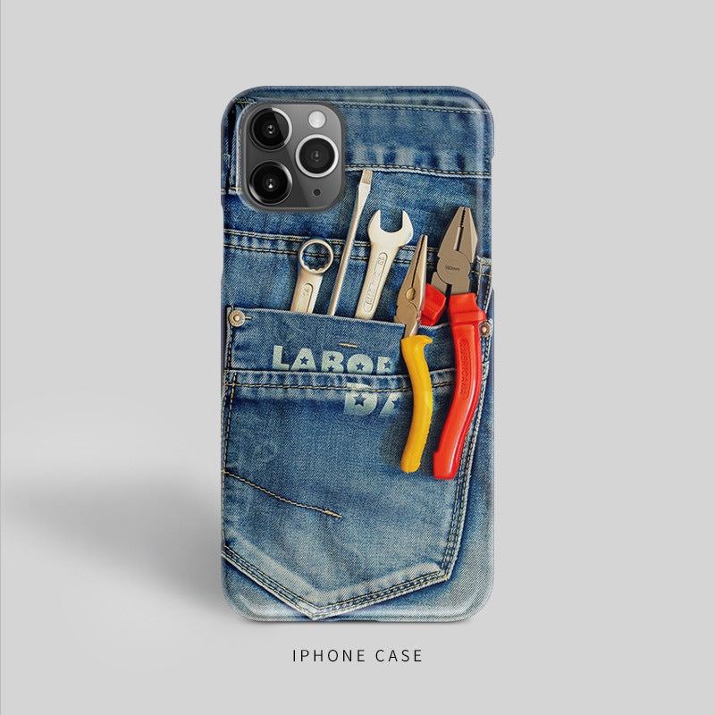 Denim Creative Hard Matte Phone Case