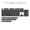 "See Through Me" Transparent Keycaps Set - Black
