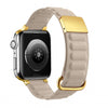 "Magnetic Band" Genuine Leather Band For Apple Watch - Beige