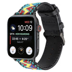 Genuine Leather Nylon Bohemian Band For Apple Watch