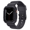High-Grade Refined Carbon Fiber Case Integrated Band for Apple Watch - Grey