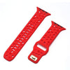 "Letters Cutouts Band" Heat Dissipation Silicone Band For Apple Watch - Red