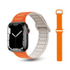 "Magnetic Breathable Band" Two-color Silicone Band For Apple Watch - Gray+Orange