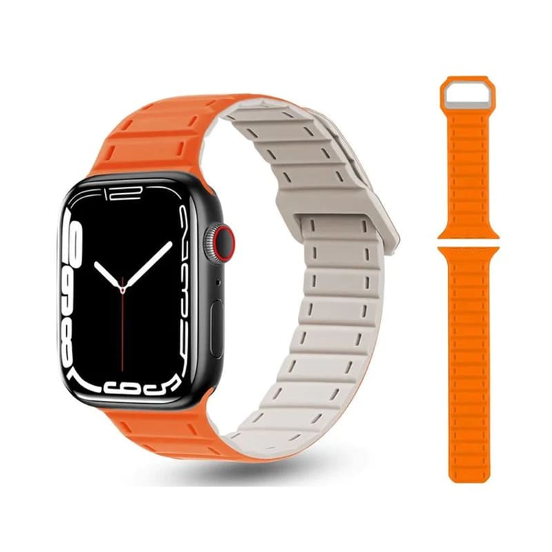 "Magnetic Breathable Band" Two-color Silicone Band For Apple Watch
