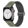 "Business Band" Magnetic Leather Band With Folding Buckle for Apple Watch - Green (Crazy Horse Leather)