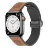 "Business Band" Magnetic Leather Band With Folding Buckle for Apple Watch - Dark Brown (Crazy Horse Leather)